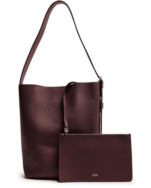 Max Mara Purple Logo Tote Bag