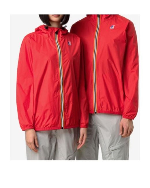 K-Way Red Le Vrai 4 0 Claude Zip Hooded Jacket for men