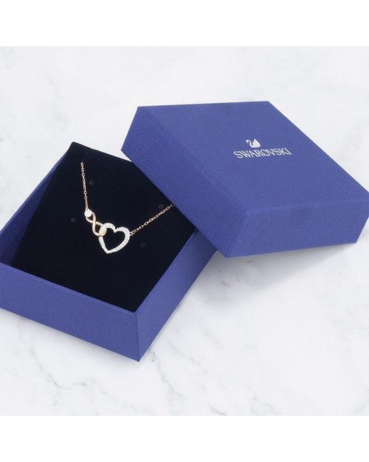 Swarovski White Infinity Heart Necklace
