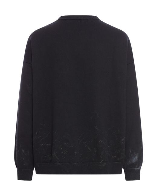 Balenciaga Black Bb Logo Crewneck Sweatshirt
