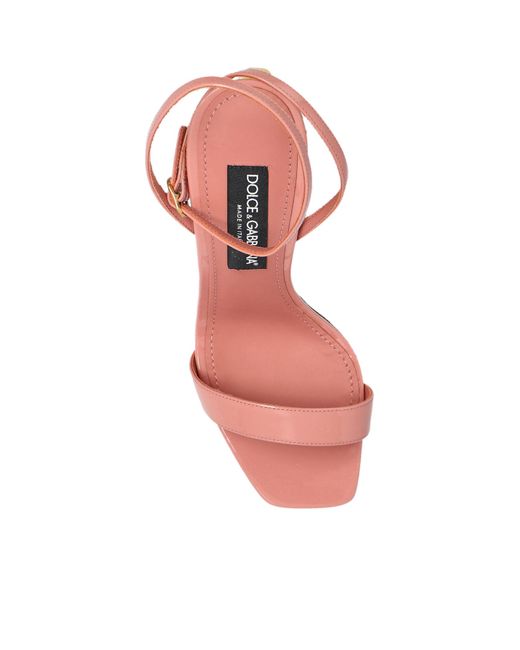 Dolce & Gabbana Multicolor Keira Logo Heel Sandals