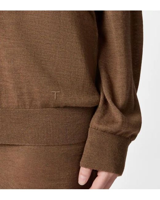 Tod's Brown Round-Neck Pullover
