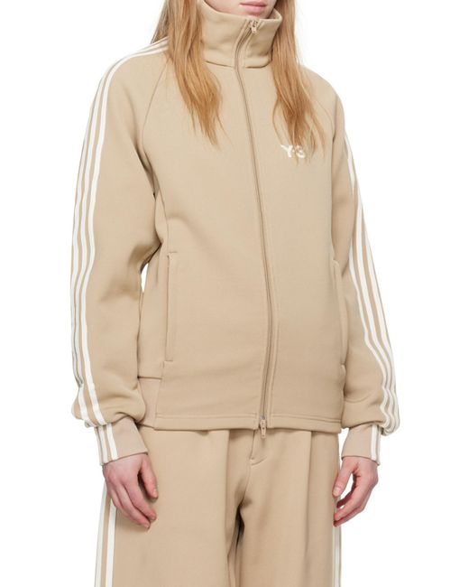 Y-3 Natural 3 Stripe Zipped Track Jacket for men
