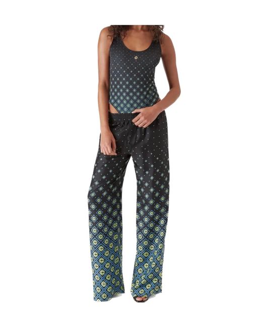 Casablanca Green Monogram-Printed Swimsuit