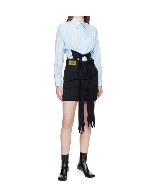 MM6 by Maison Margiela Blue Mini Skirt