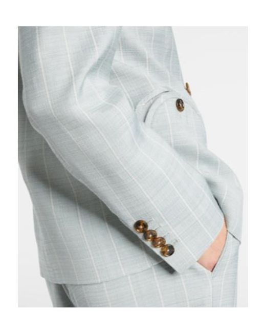 Blazé Milano Gray Thin Striped Blazer