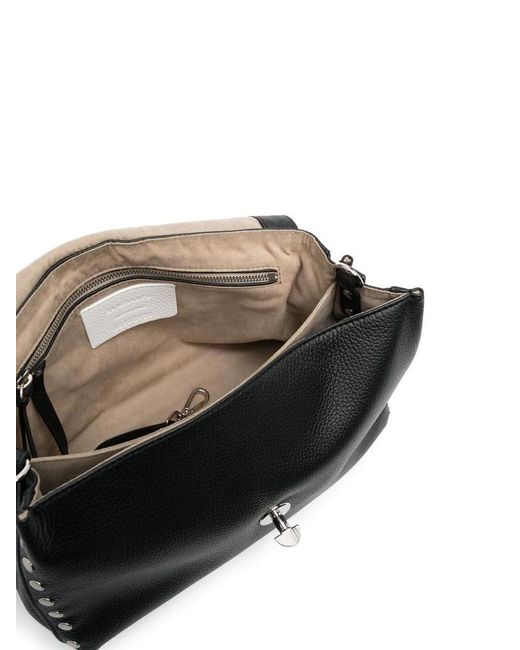 Zanellato Black Small Postina Messenger Bag