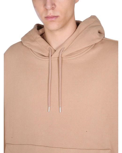 Dries Van Noten Natural Long Sleeved Drawstring Hoodie for men