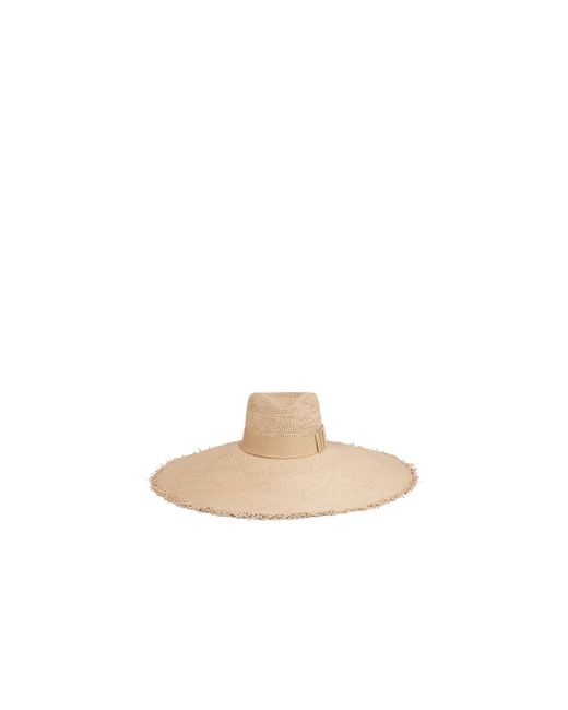 Céline White Wide-Brimmed Triomphe Hat