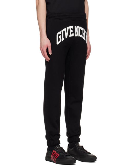 Givenchy Black Logo Printed Joggers for men