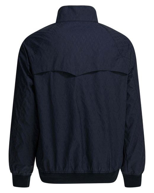 Valentino Blue Zip-Up High Neck Jacket for men