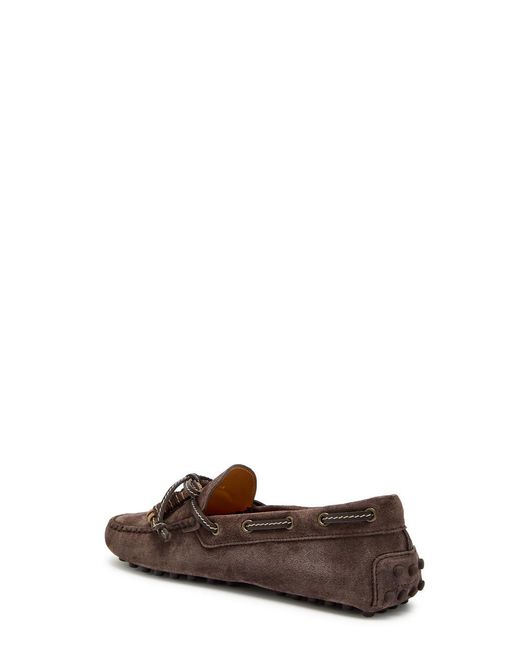 Tod's Brown Gommino Suede Loafers