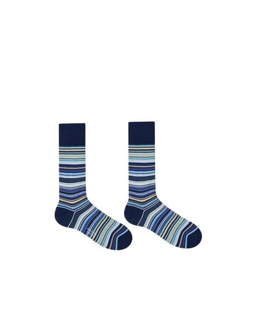 Paul Smith White Multi Stripe 3 Pack Socks for men
