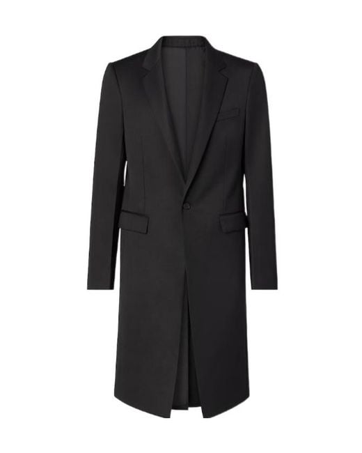 Fendi Black Grain De Poudre Coat for men
