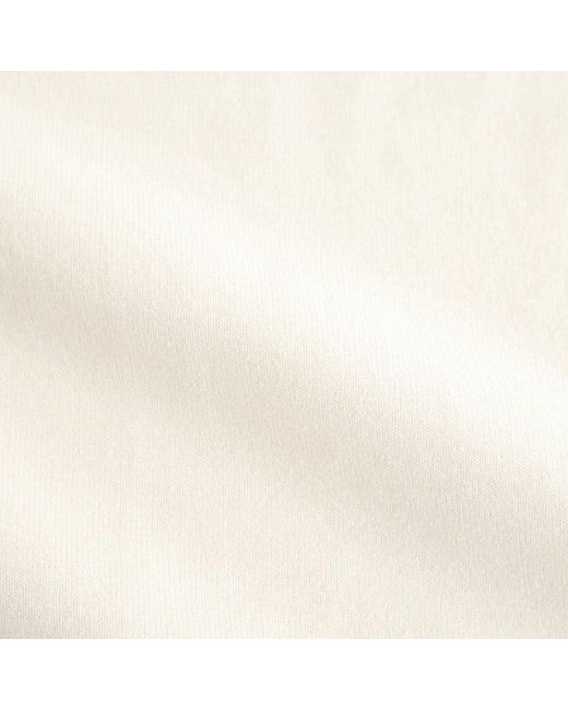 Auralee White High Gauge Tussah Satin Knit Skipper Polo Shirt for men
