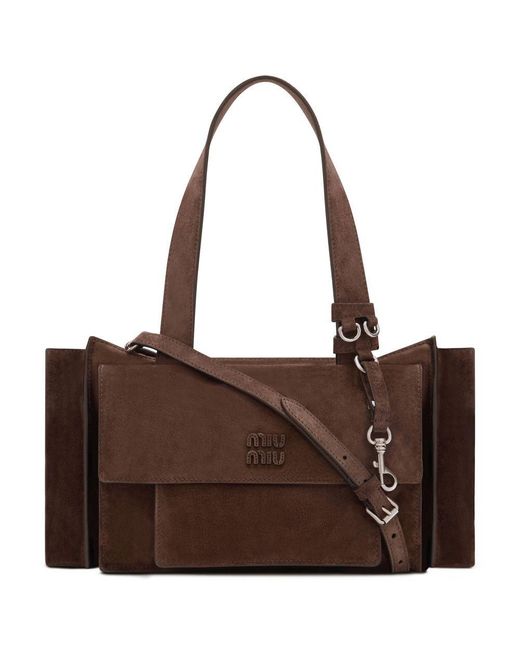 Miu Miu Brown Multi-Pocket Hand-Held Bag