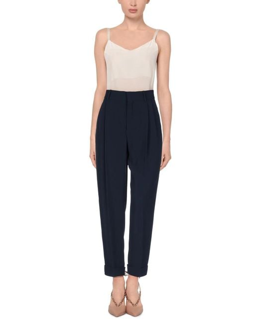 Chloé Blue Pockets Casual Trouser