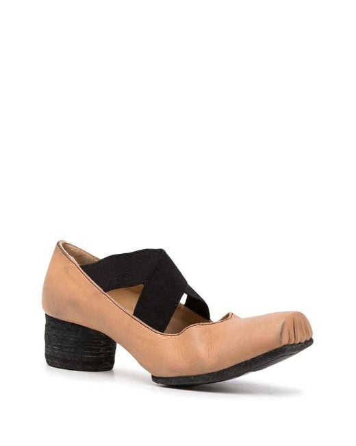 Uma Wang Brown Contrasting Toe-Cap Pumps
