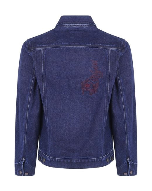 Paul Smith Blue Long-Sleeve Denim Jacket for men