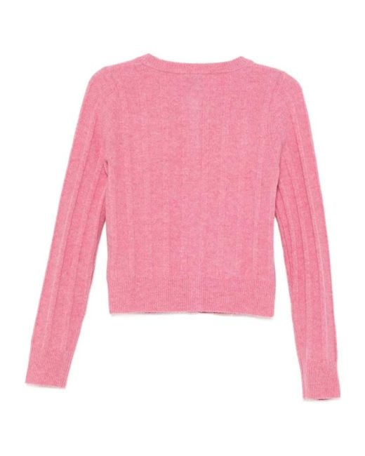 Reformation Pink Hannah Cardigan
