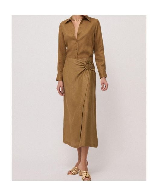 Ottod'Ame Natural Blended Yarn Cage Skirt