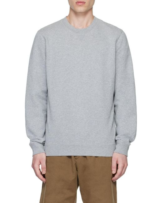 Sunspel Gray Round Collar Long Sleeve Sweater for men