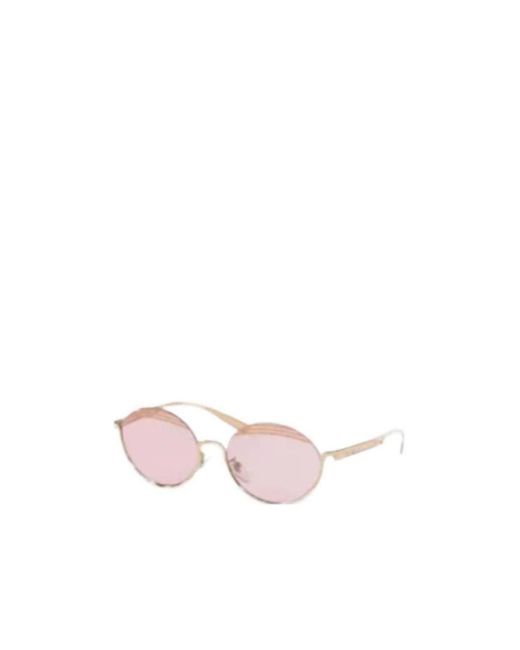 BVLGARI Pink Round Sunglasses