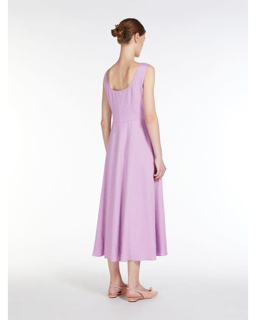 Weekend by Maxmara Purple Round Neck Dress