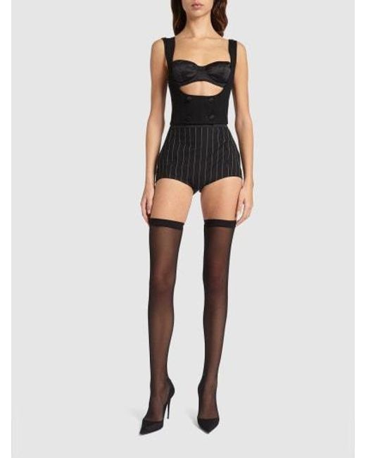 Dolce & Gabbana Black Pinstriped Boxer Shorts