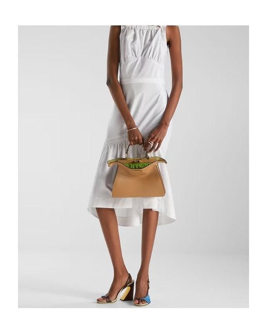 Fendi Metallic Small Peekaboo Iseeu Tote Bag