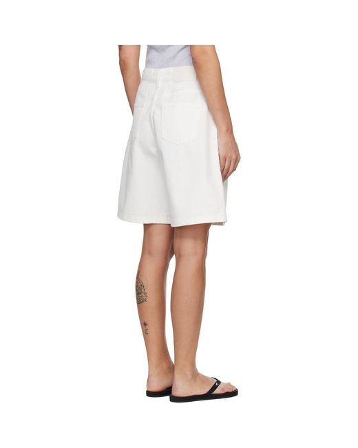 Maison Kitsuné White Maison Kitsuné Denim Shorts