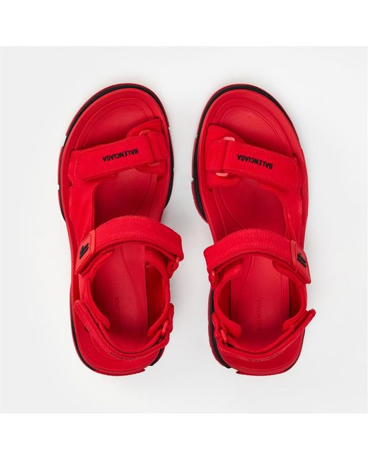 Balenciaga Red Logo Detail Sandals for men