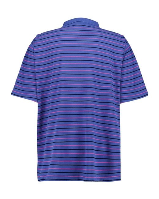 Balenciaga Laurel Classic Pique Striped Polo Shirt in Blue for Men