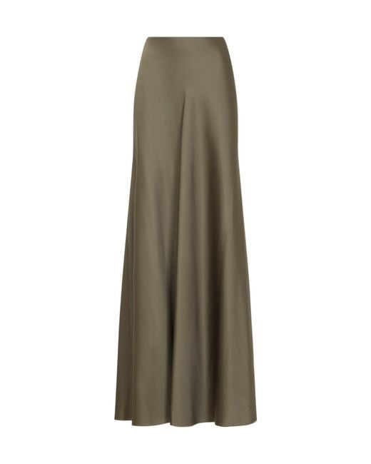 Ralph Lauren Natural Masina Satin Maxi Skirt