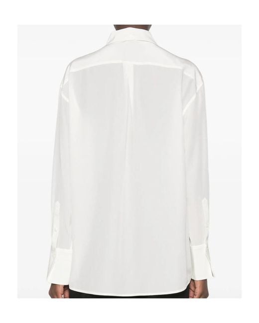 Totême White Totême Satin Crepe Shirt