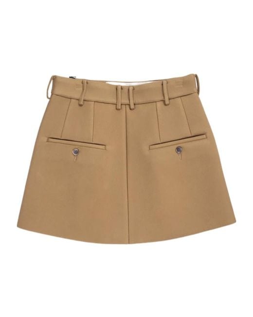 Uma Wang Natural Button-Down Skirt