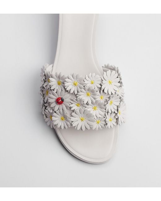 Dior White Bloom Heeled Slide
