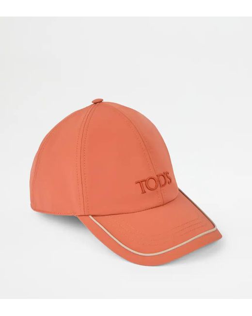 Tod's Orange Logo Hat for men