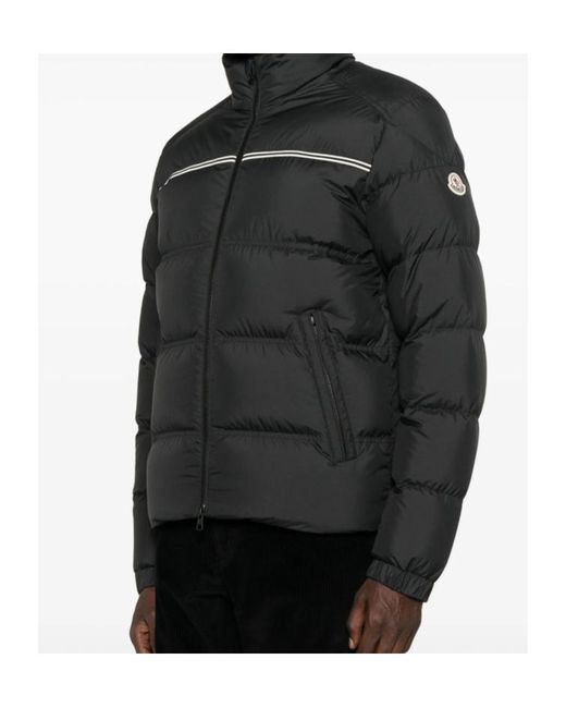 Moncler Black Logo Patch Zip-Up Jacket for men