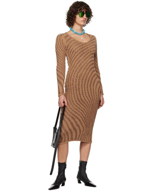 Acne Brown Pattern Dress