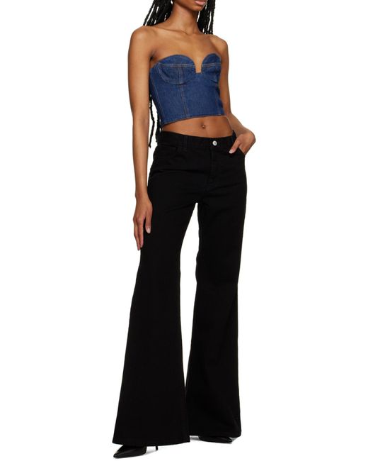 Magda Butrym Blue Denim Corset Top
