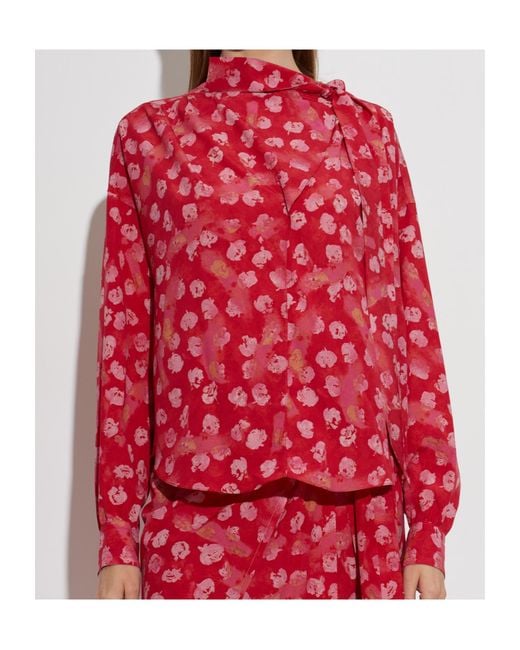 Isabel Marant Red Long-Sleeved Top