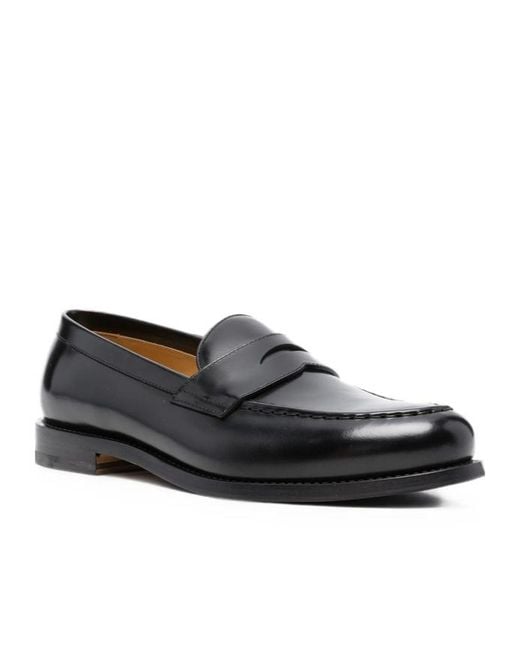 Henderson Black Round-Toe Loafers for men