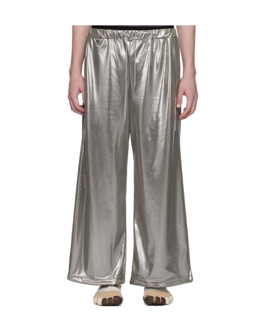 Doublet Gray Wide-Leg Casual Pants for men