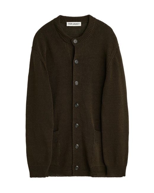 Our Legacy Black Parlor Textured Cardigan for men