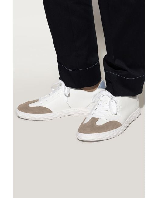 Jimmy Choo White Diamond Light Flex Sneakers for men