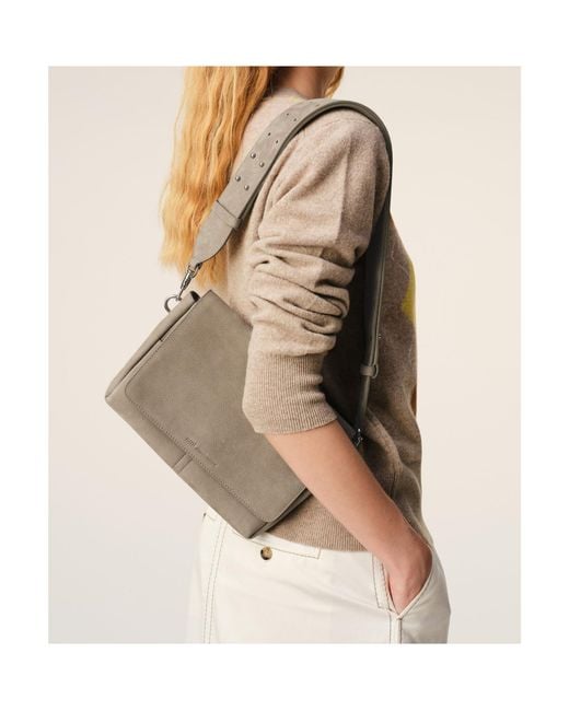 AMI Natural Ami Logo Flap Shoulder Bag for men