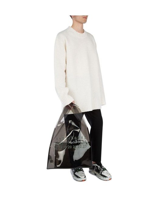 Maison Margiela Gray Numbers Shopper Tote Bag for men