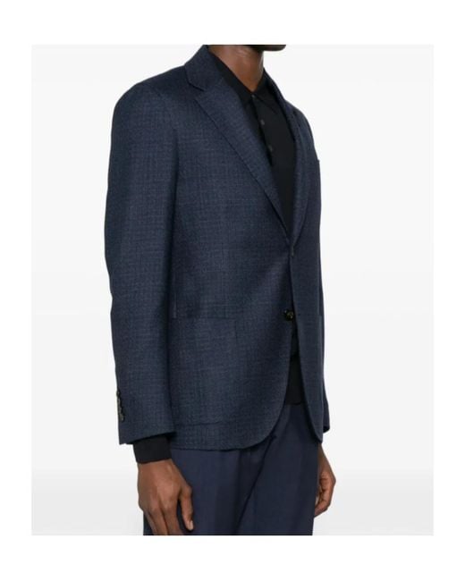Lardini Blue Single-Breasted Blazer for men