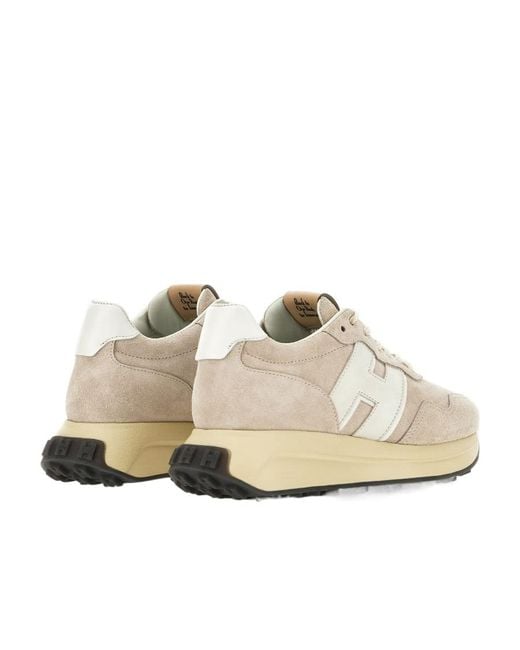 Hogan White H641 Lace-Up Sneakers